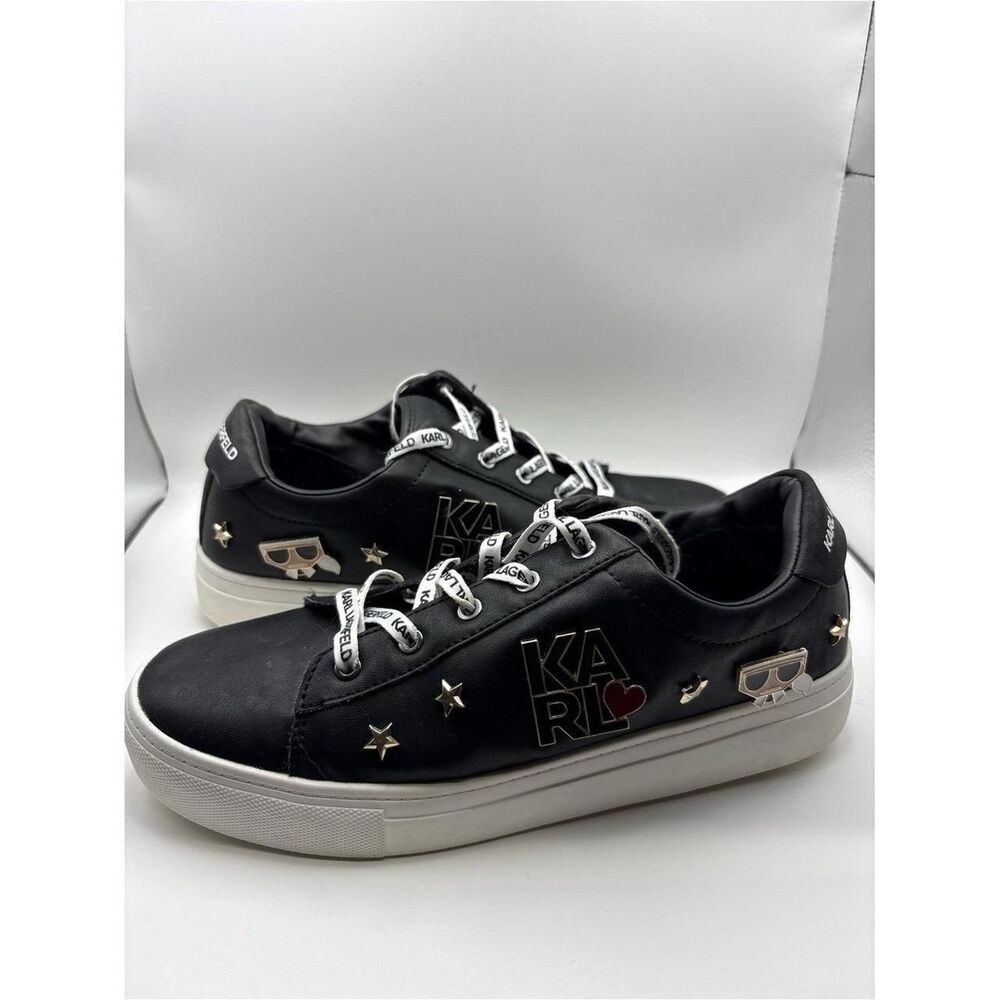 Karl-lagerfeld Men's Black and White Trainers